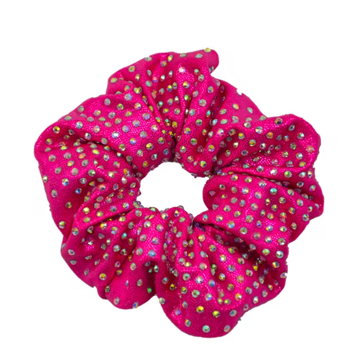 Rhinestone Scrunchie Pink - Pulse Gymnastics