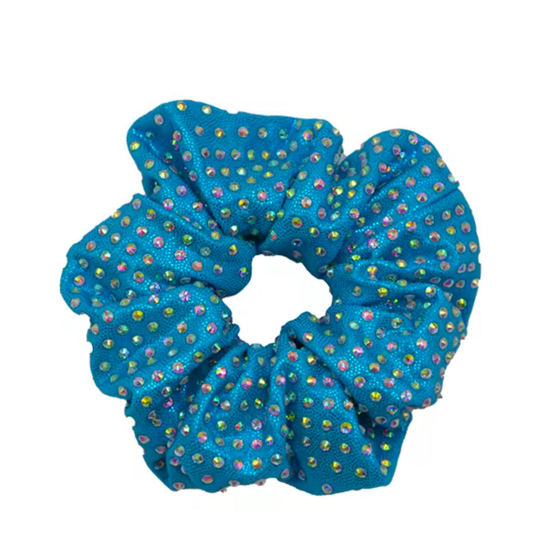 Blue Rhinestone Scrunchie - Pulse Gymnastics