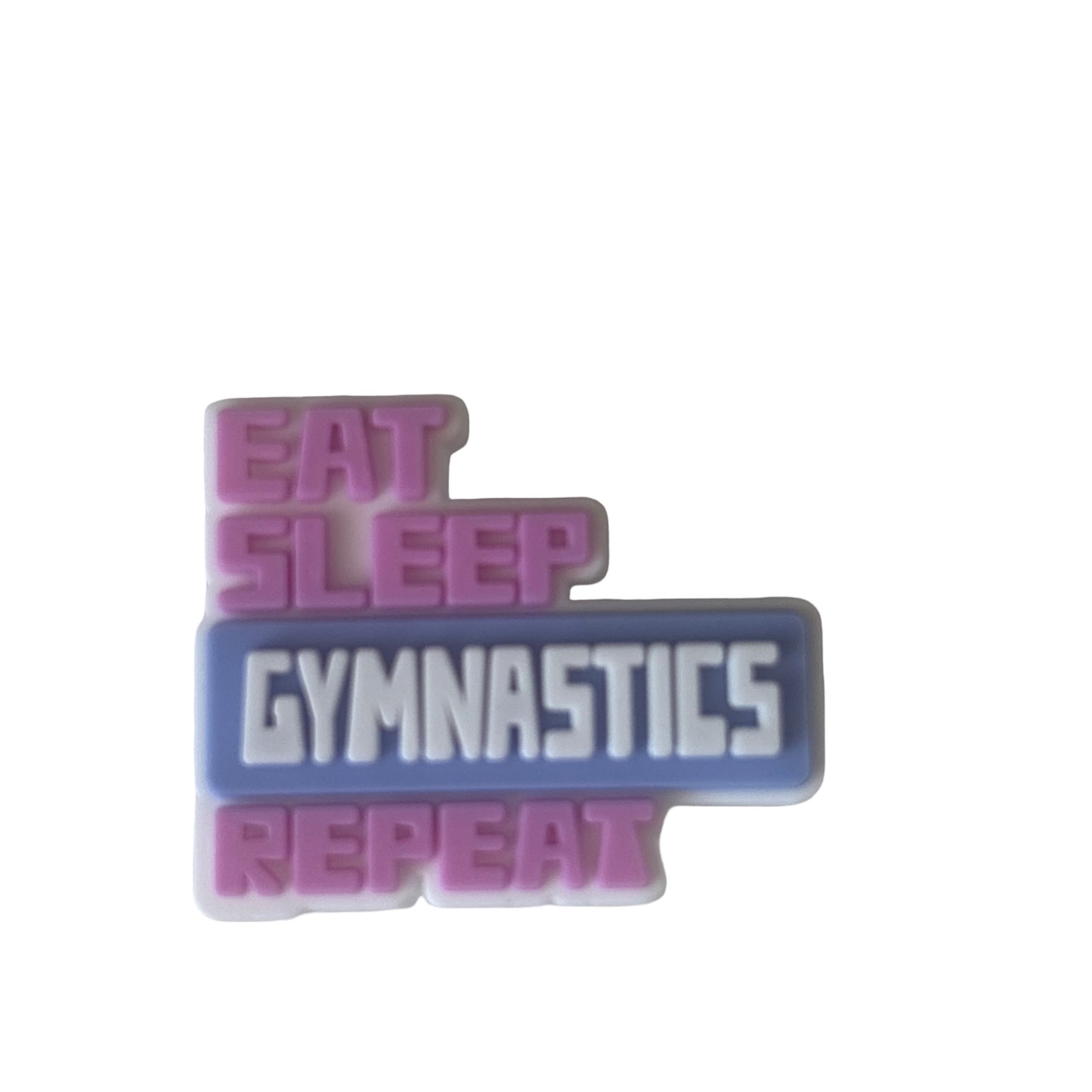 Eat, Sleep, Gymnastics, Repeat Croc Charm