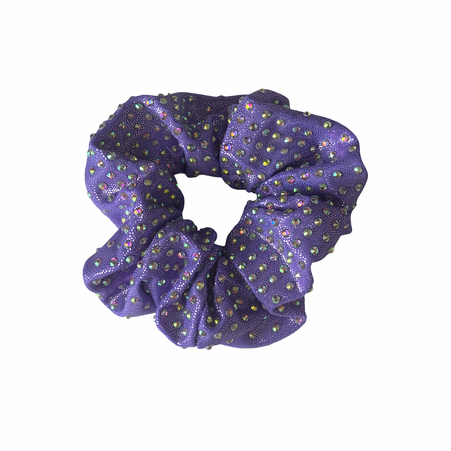 Purple Rhinestone Scrunchie - Pulse Gymnastics