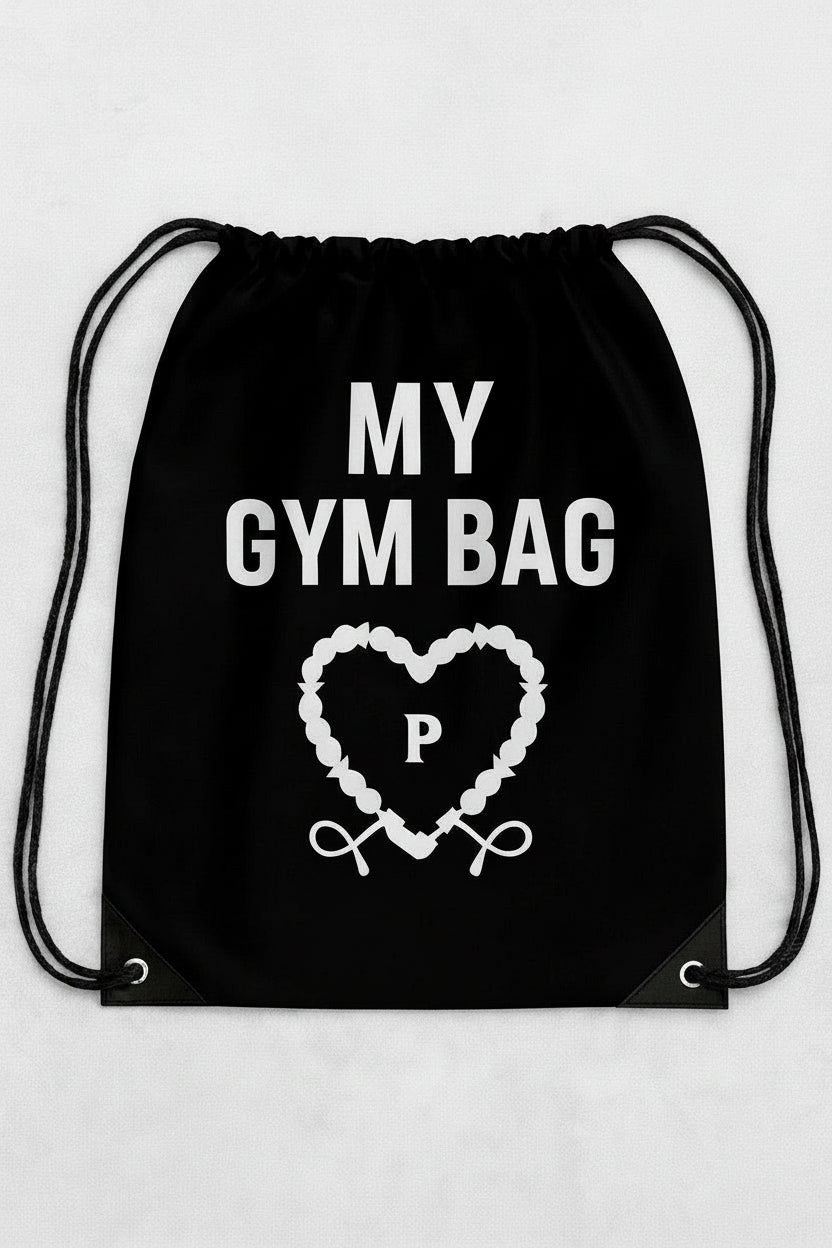 Pulse Gymnastics “My Gym Bag” Drawstring Backpack – Black - Pulse Gymnastics