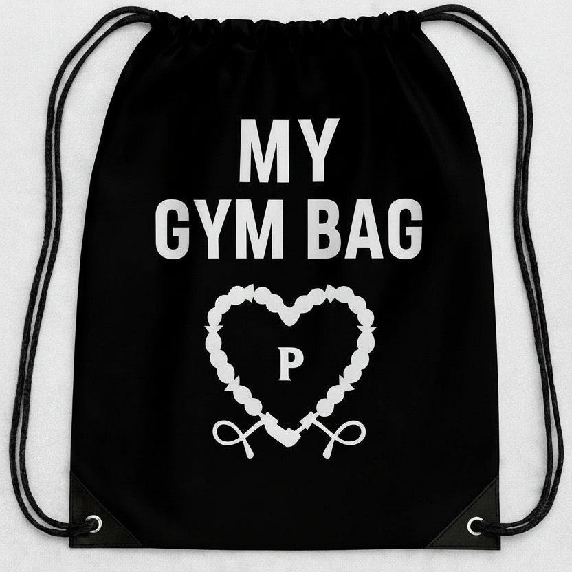 Pulse Gymnastics “My Gym Bag” Drawstring Backpack – Black - Pulse Gymnastics