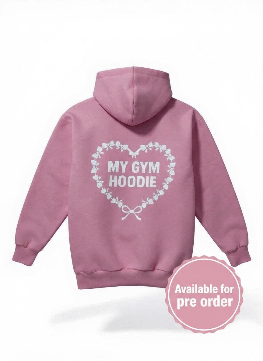 💖 My Gym Hoodie – Pink Heart Edition | Pulse Gymnastics