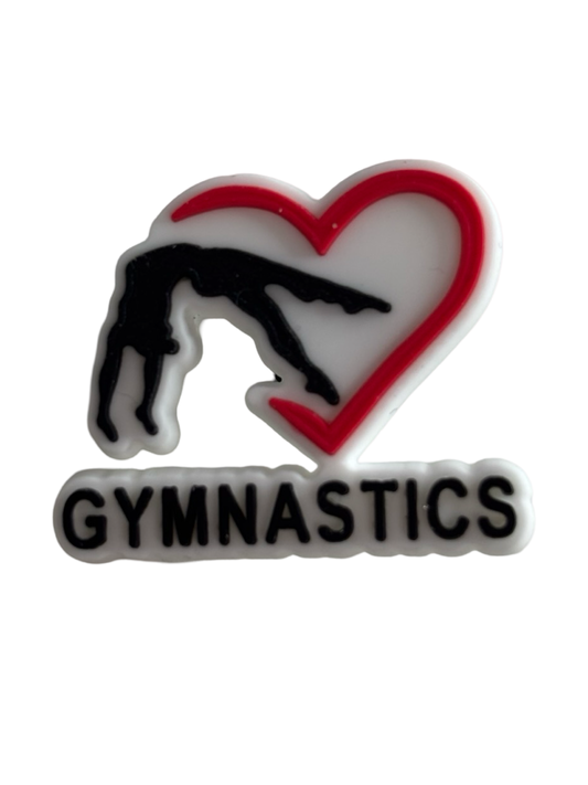 Gymnastics Heart Croc Charm - Pulse Gymnastics