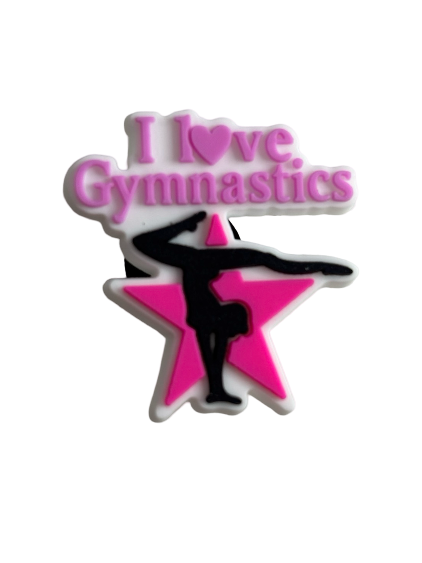 I Love Gymnastics Croc Charm - Pulse Gymnastics