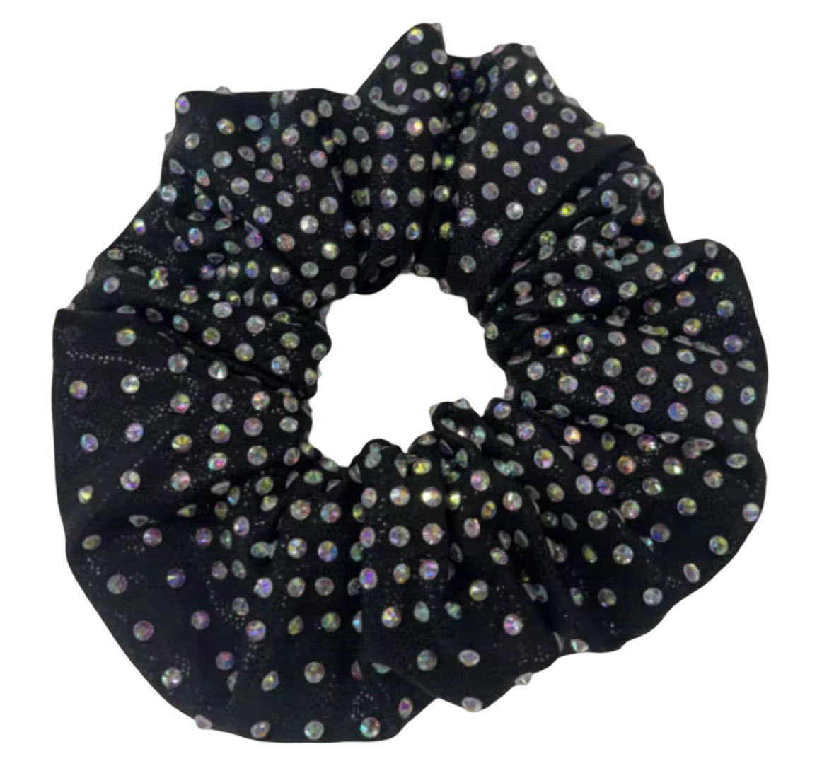 Rhinestone Scrunchie Black - Pulse Gymnastics