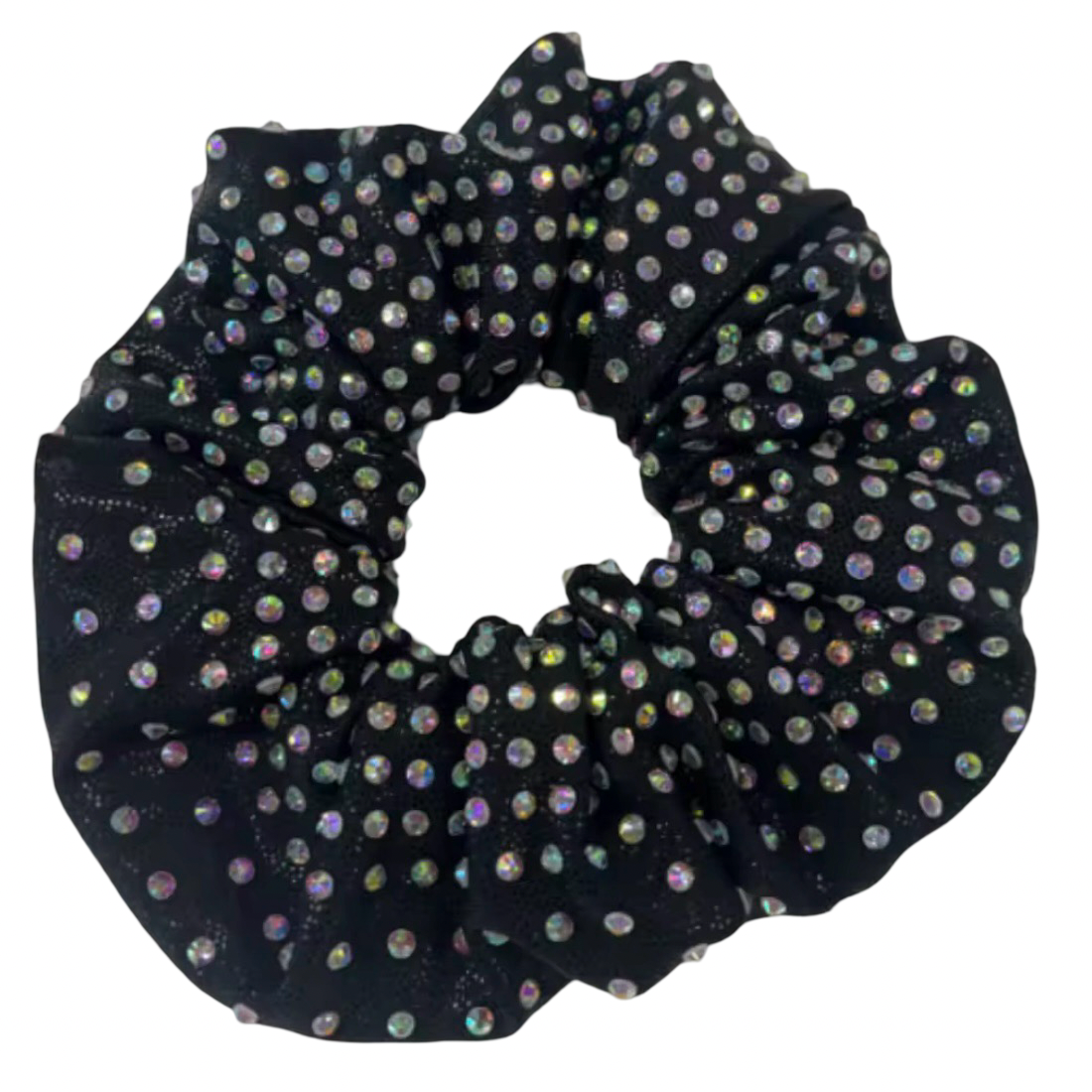 Rhinestone Scrunchie Black - Pulse Gymnastics