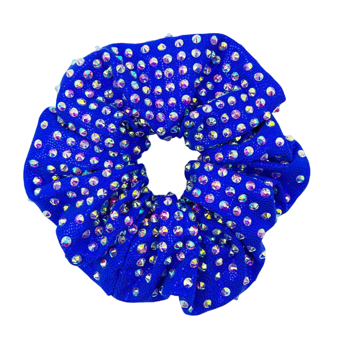 Rhinestone Scrunchie Blue - Pulse Gymnastics