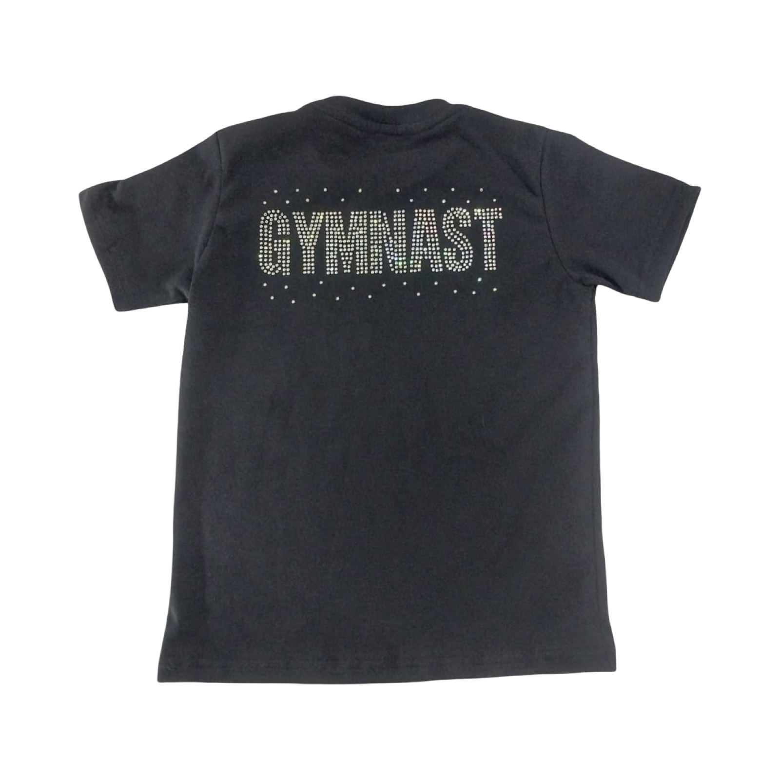 Black Rhinestone Gymnast Heart T-Shirt