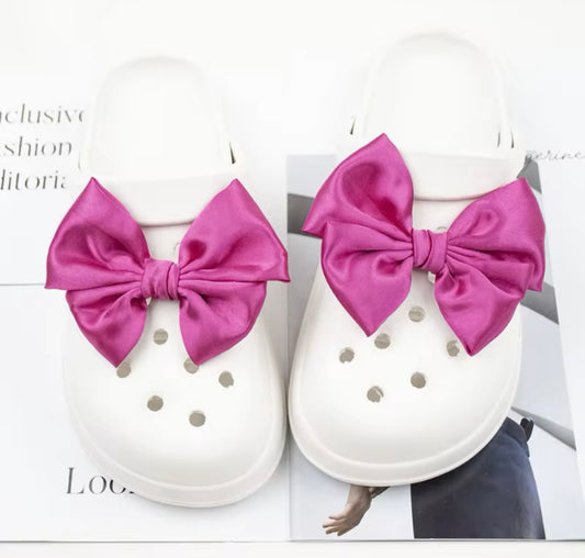 Hot Pink Croc Bows - Pulse Gymnastics
