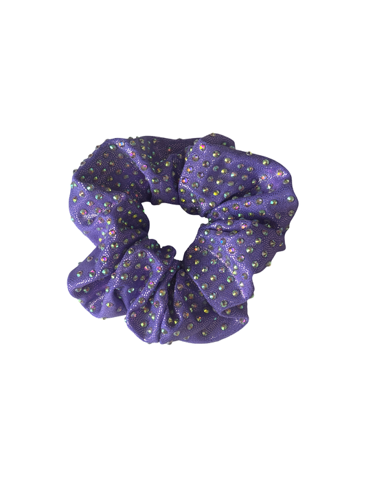 Purple Rhinestone Scrunchie
