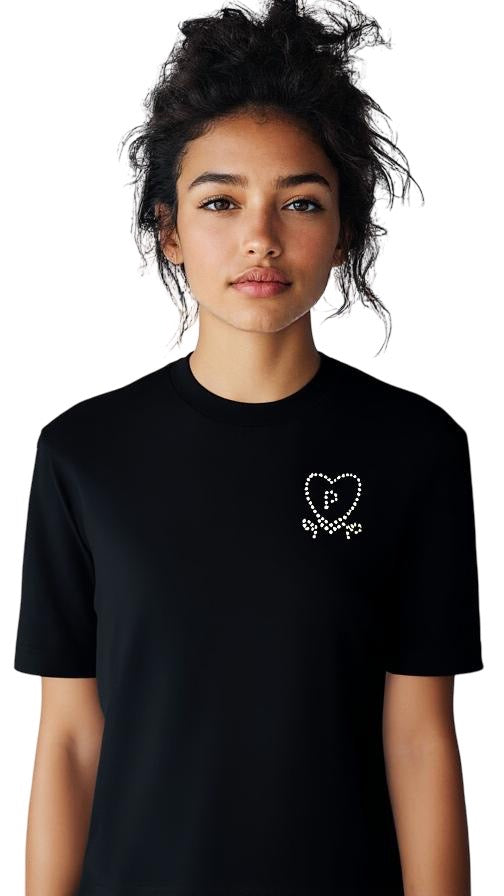 Black Rhinestone Heart T-Shirt – Pulse Gymnastics