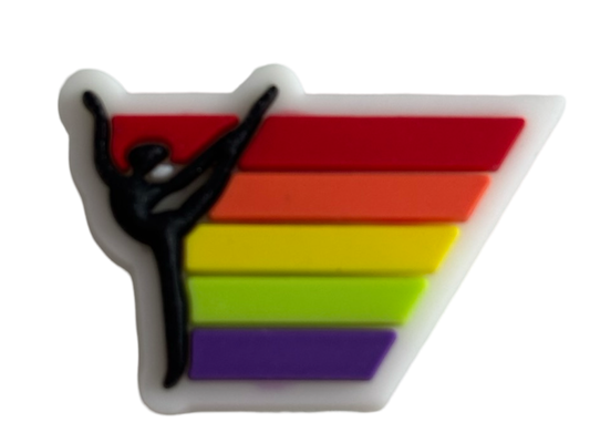 Gymnast Rainbow Croc Charm - Pulse Gymnastics