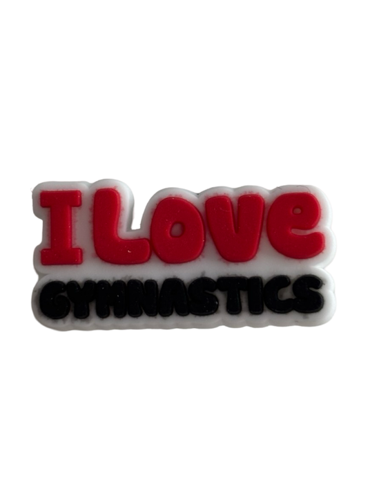 I Love Gymnastics Croc Charm - Pulse Gymnastics
