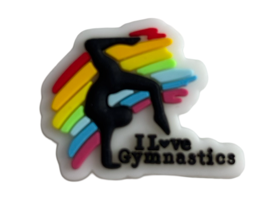 I Love Gymnastics Croc Charm - Pulse Gymnastics