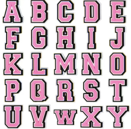Pink Letter Croc Charm - Pulse Gymnastics